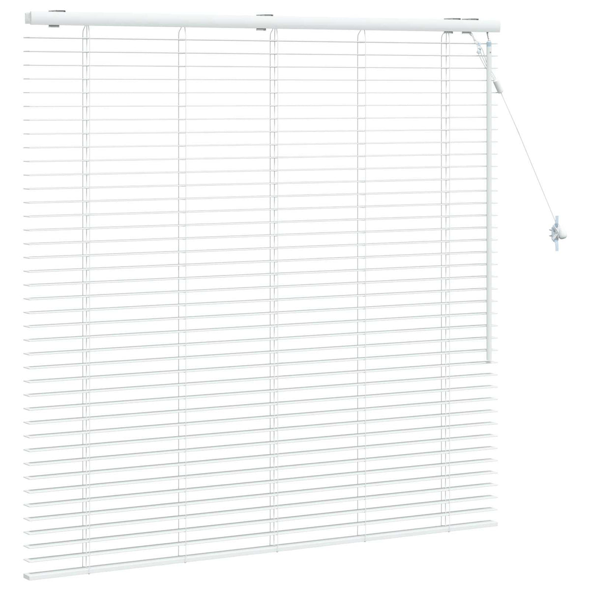 Venetian Blind 35 mm Solid Paulownia Wood Drop 130 cm White 140 cm