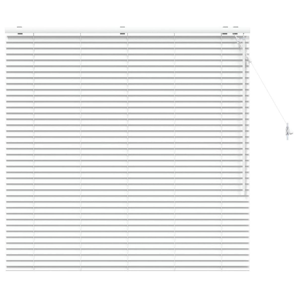 Venetian Blind 35 mm Solid Paulownia Wood Drop 130 cm White 140 cm