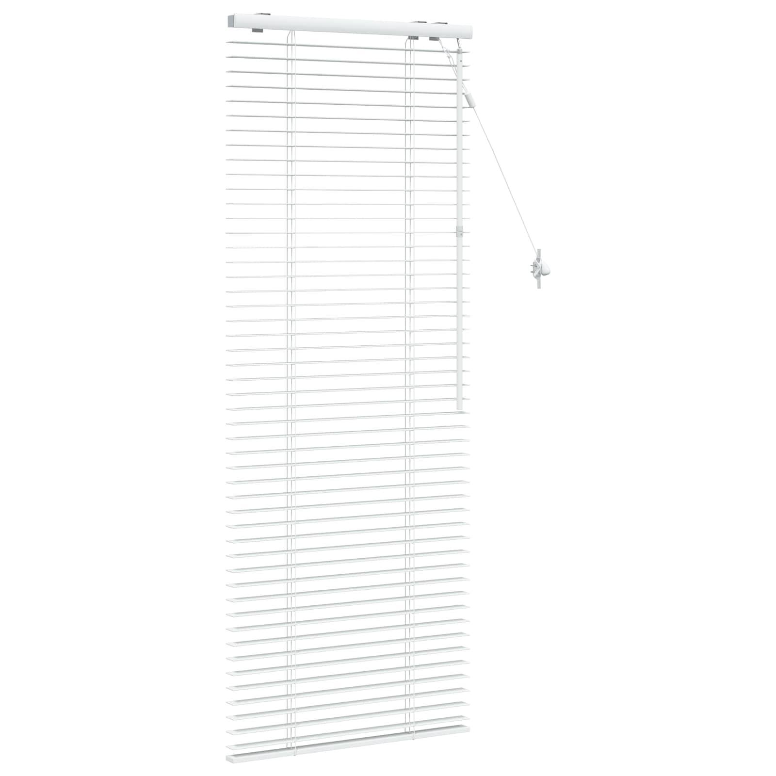 vidaXL Venetian Blind White 55 x 160 cm 35 mm Solid Paulownia Wood 3