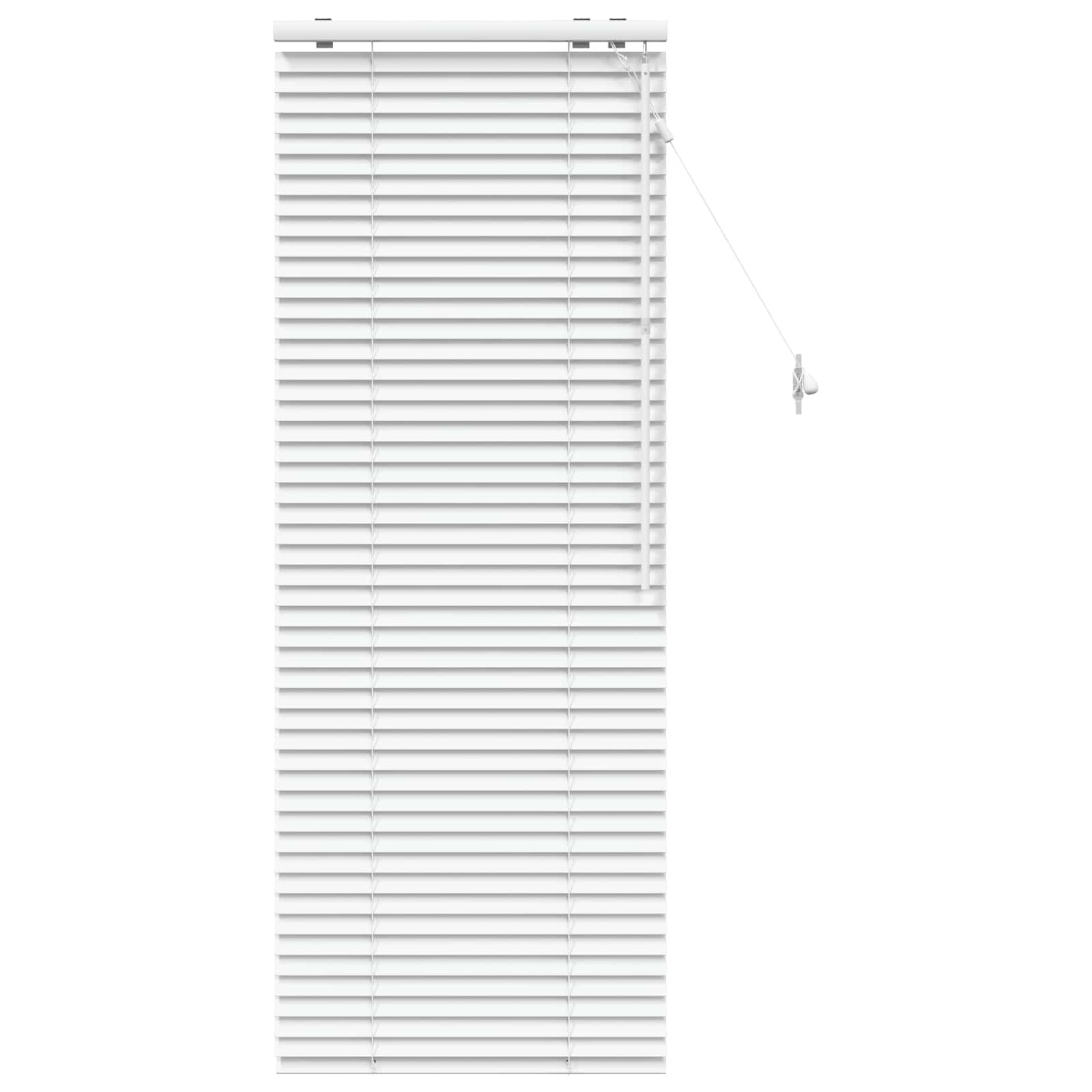 vidaXL Venetian Blind White 55 x 160 cm 35 mm Solid Paulownia Wood 2