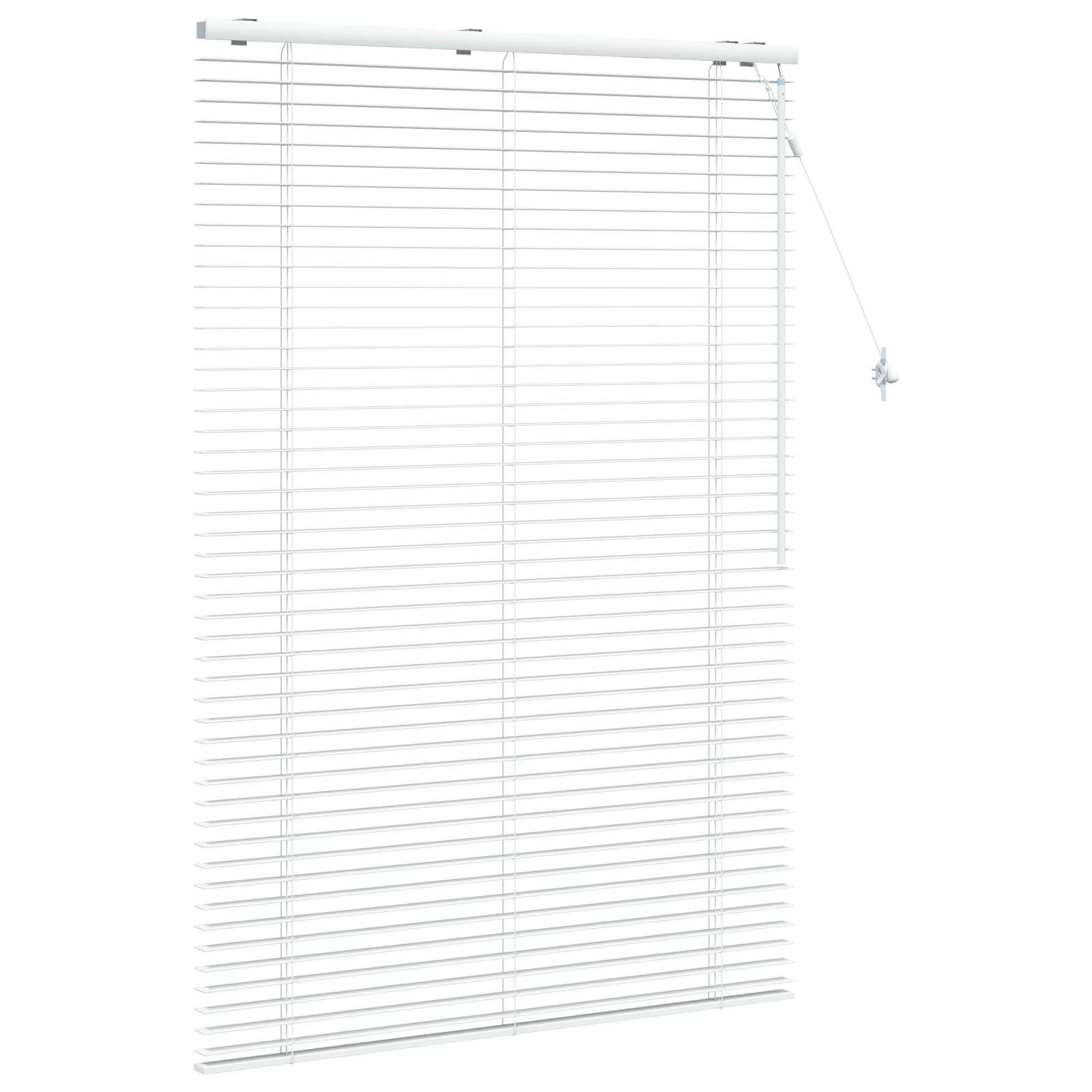 vidaXL Venetian Blind White 110 x 160 cm 35 mm Solid Paulownia Wood 3