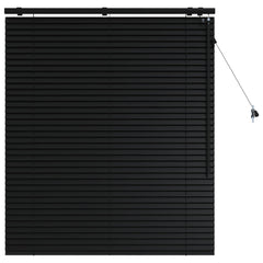 vidaXL Venetian Blind Black 120 x 130 cm 35 mm Solid Paulownia Wood 2