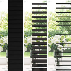 Venetian Blind 35 mm Solid Paulownia Wood Drop 130 cm Black 150 cm