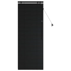 vidaXL Venetian Blind Black 60 x 160 cm 35 mm Solid Paulownia Wood 2