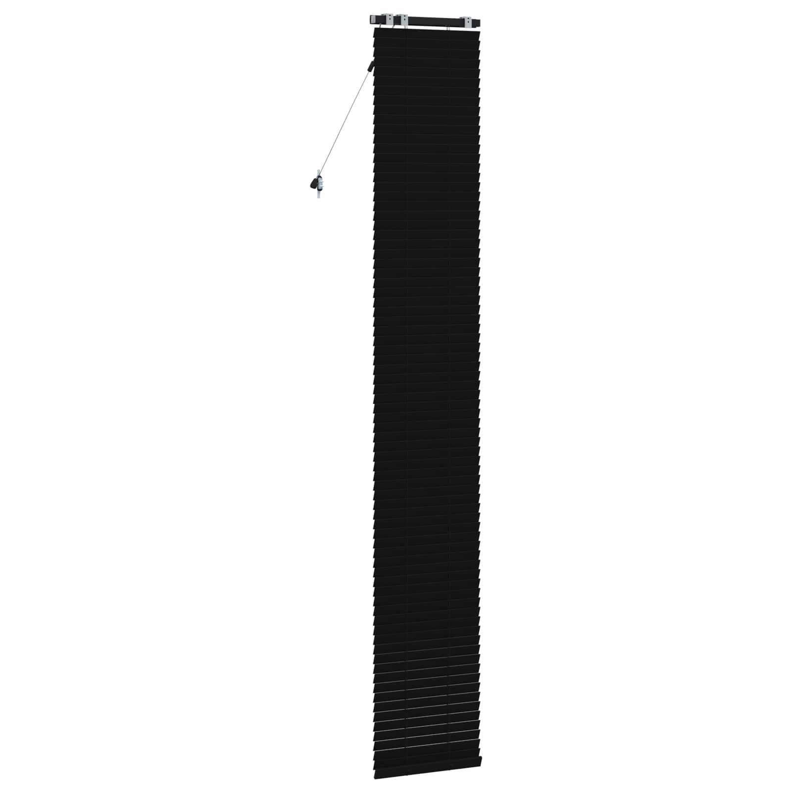 vidaXL Venetian Blind Black 40 x 250 cm 35 mm Solid Paulownia Wood 4