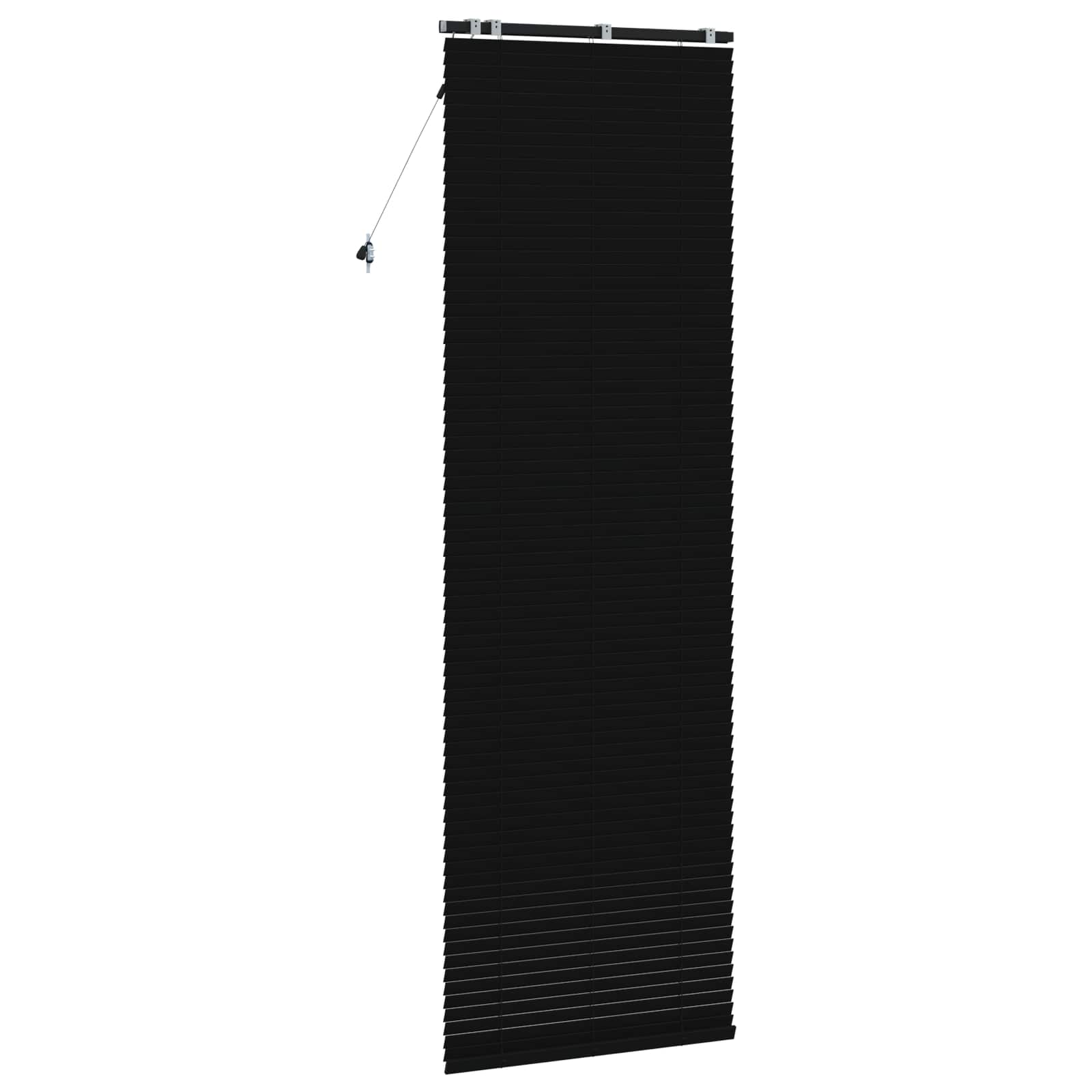 vidaXL Venetian Blind Black 75 x 250 cm 35 mm Solid Paulownia Wood 4