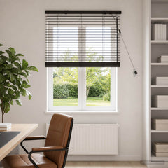 vidaXL Venetian Blind Dark Brown 75 x 130 cm 35 mm 1