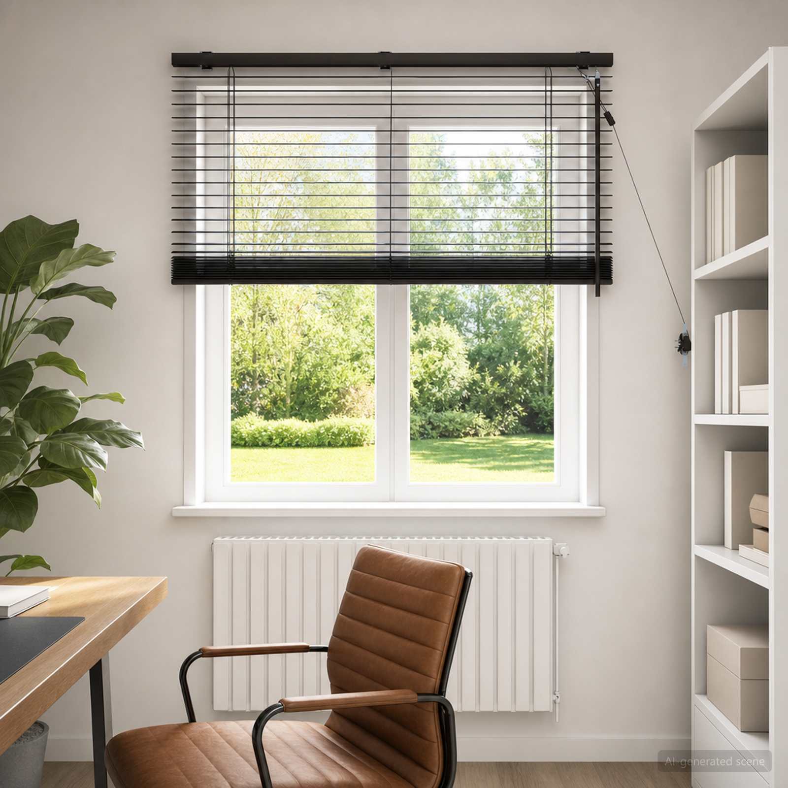 vidaXL Venetian Blind Dark Brown 120 x 130 cm 35 mm 1