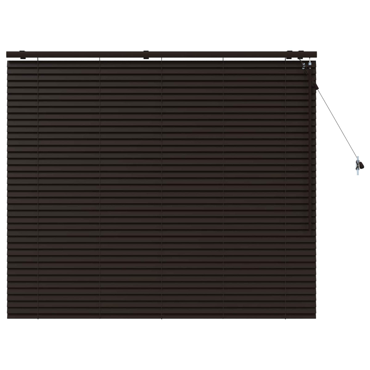 Venetian Blind 35 mm Drop 130 cm Dark Brown 145 cm