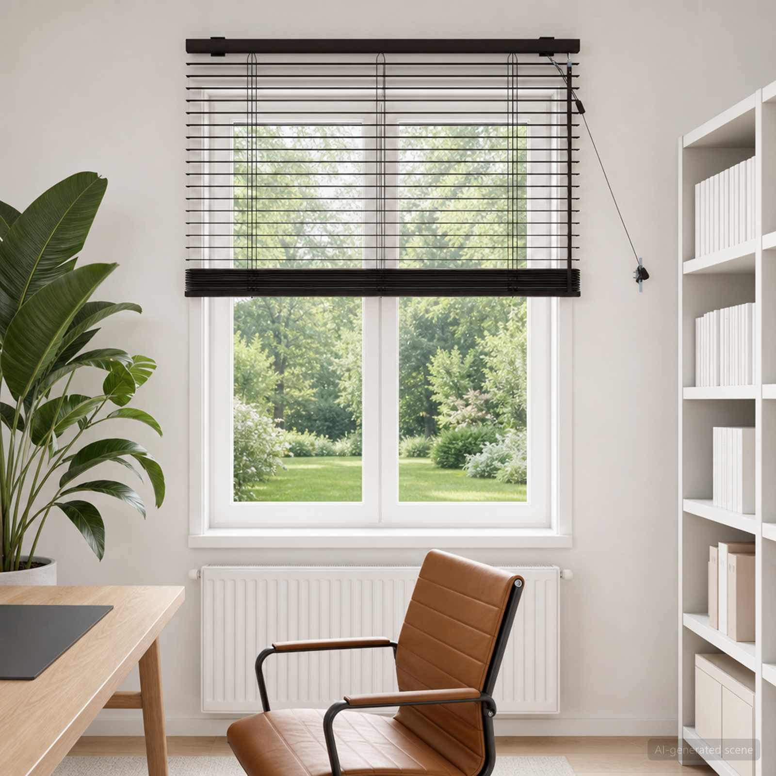 vidaXL Venetian Blind Dark Brown 70 x 160 cm 35 mm 1