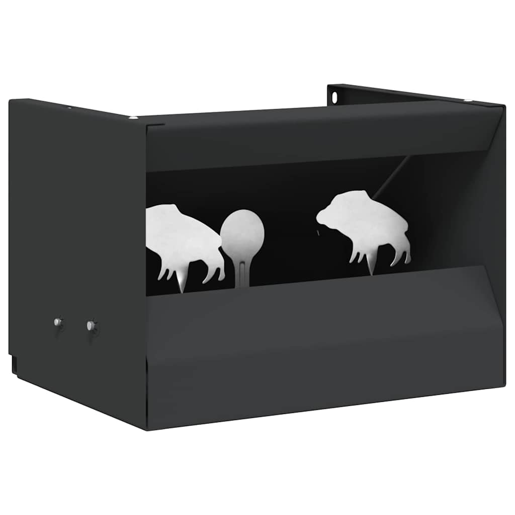 vidaXL Bullet Trap Box Black 29 x 22 x 20 cm Steel 1