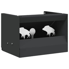 vidaXL Bullet Trap Box Black 29 x 22 x 20 cm Steel 1