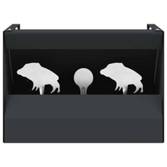 vidaXL Bullet Trap Box Black 29 x 22 x 20 cm Steel 2