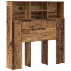 vidaXL Headboard Cabinet Old Wood Engineered Wood 2