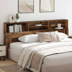 Headboard Cabinet 220x19x101.5 cm Old wood
