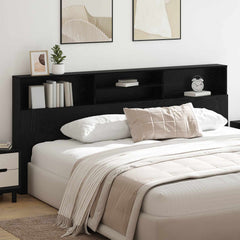 vidaXL Headboard Cabinet Black Oak Engineered Wood 1