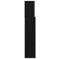 vidaXL Headboard Cabinet Black Oak Engineered Wood 6
