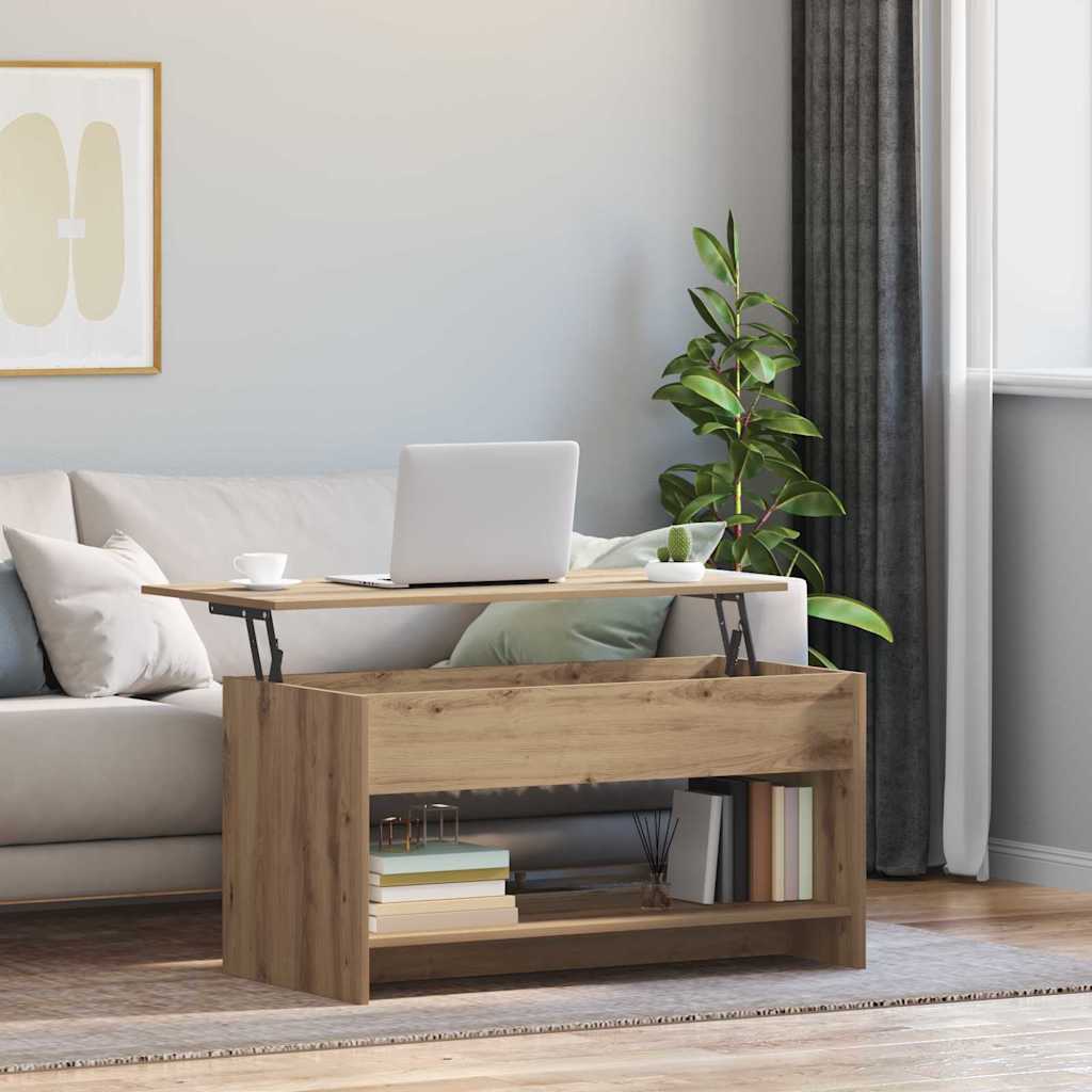 vidaXL Coffee Table Artisan Oak 80 x 50.5 x 41.5 cm Engineered Wood 4