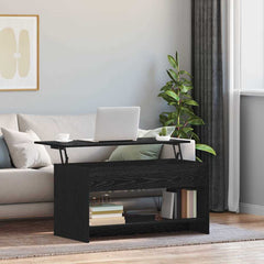 vidaXL Coffee Table Black Oak 80 x 50.5 x 41.5 cm Engineered Wood 1