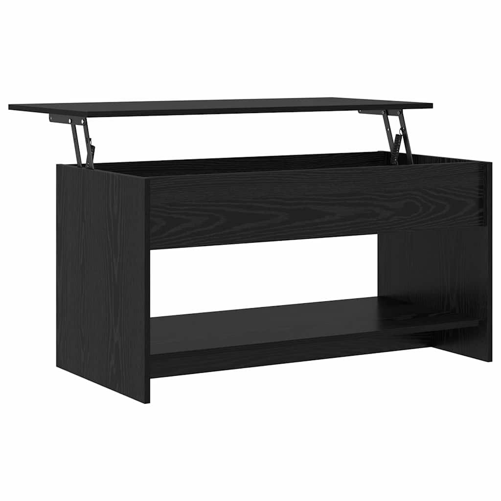 vidaXL Coffee Table Black Oak 80 x 50.5 x 41.5 cm Engineered Wood 5