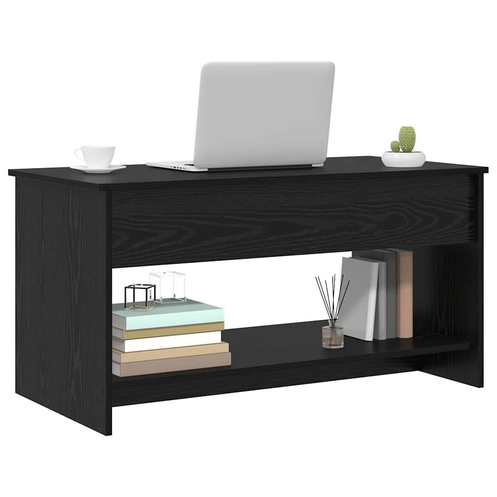vidaXL Coffee Table Black Oak 80 x 50.5 x 41.5 cm Engineered Wood 3