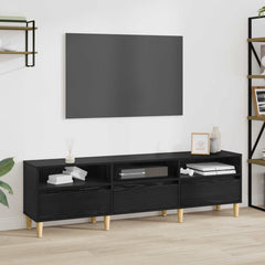 vidaXL TV Cabinet 150 x 30 x 45 cm Black Oak Engineered Wood 1