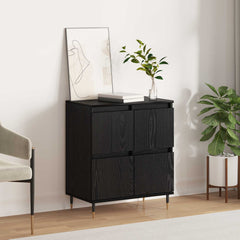 vidaXL Sideboard Black Oak 60 x 35 x 70 cm 1