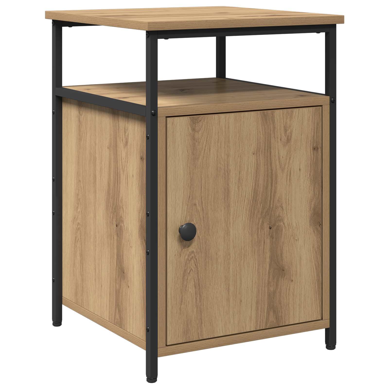 vidaXL Bedside Cabinet Artisan oak Engineered Wood 2
