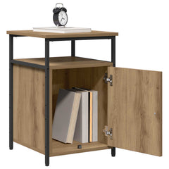 vidaXL Bedside Cabinet Artisan oak Engineered Wood 3
