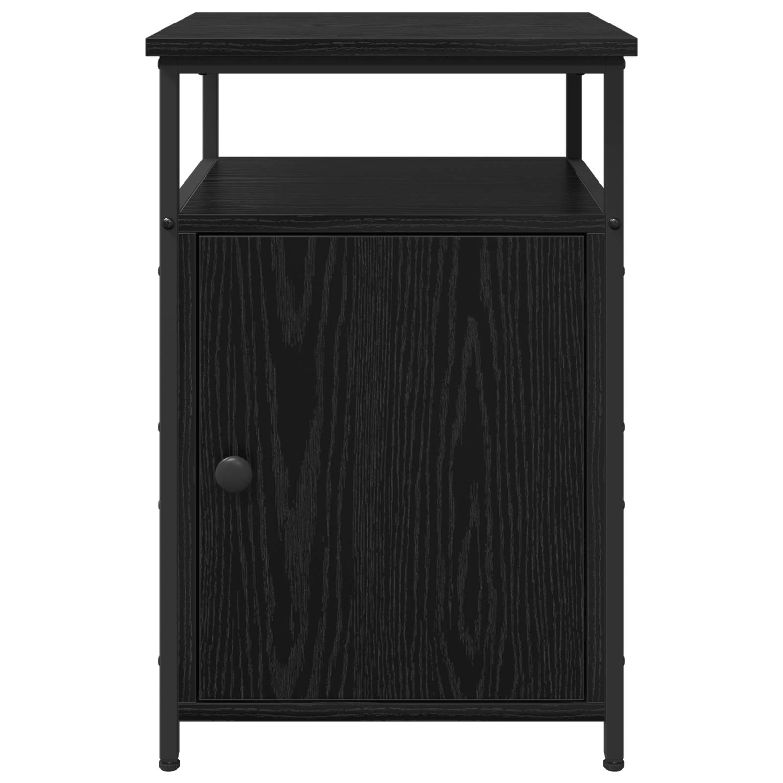 vidaXL Bedside Cabinet Black oak Engineered Wood 6