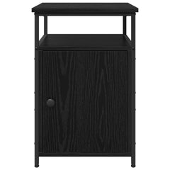 vidaXL Bedside Cabinet Black oak Engineered Wood 6
