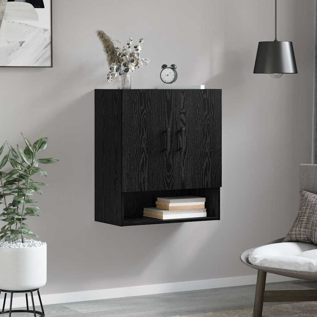 Wall Cabinet 60x31x70 cm Engineered Wood Black oak