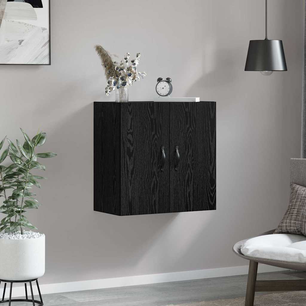 vidaXL Wall-Mounted Cabinet 60 x 31 x 60 cm Engineered Wood Black Oak 4