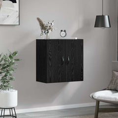 vidaXL Wall-Mounted Cabinet 60 x 31 x 60 cm Engineered Wood Black Oak 4