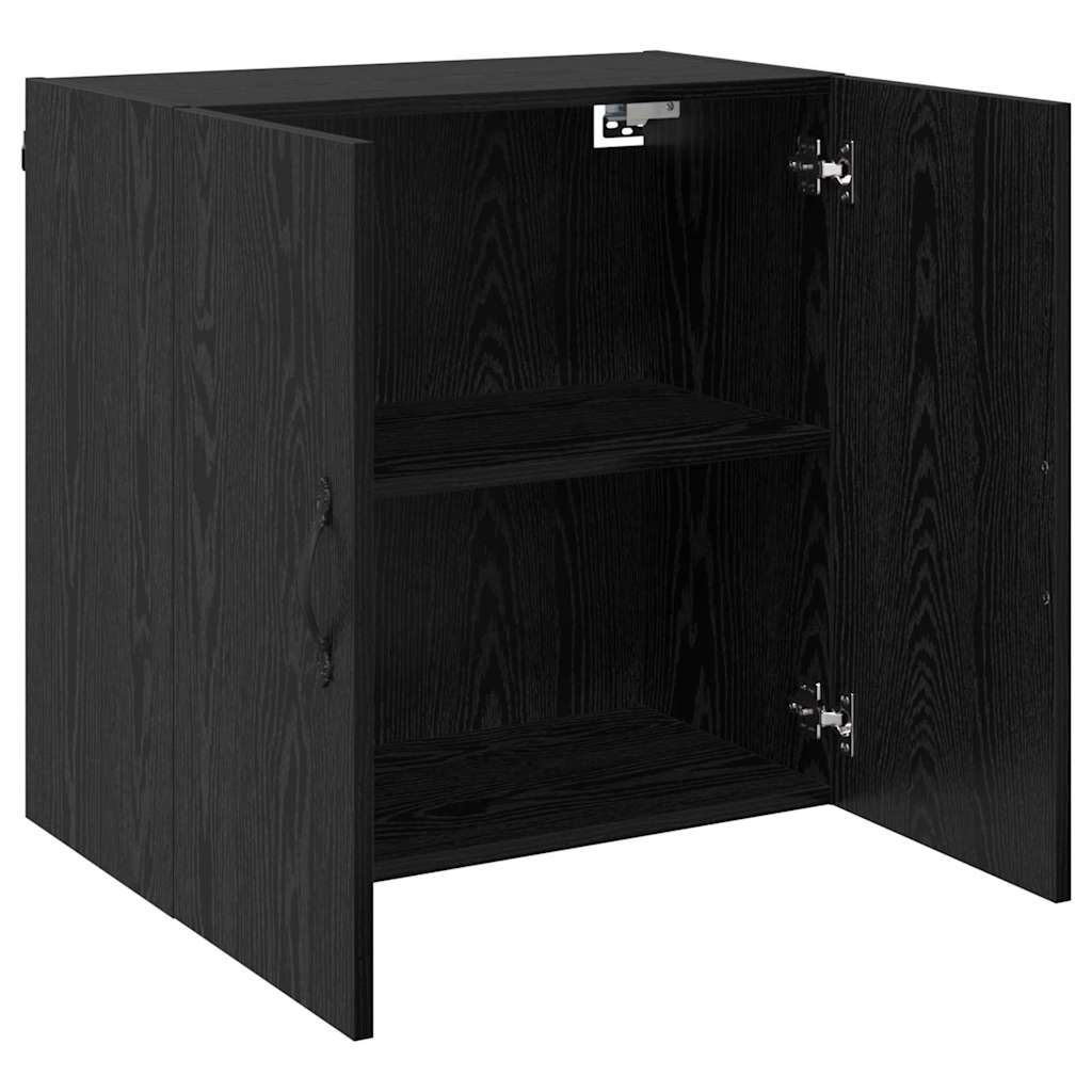 vidaXL Wall-Mounted Cabinet 60 x 31 x 60 cm Engineered Wood Black Oak 5