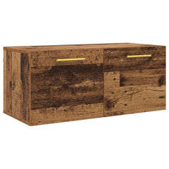 vidaXL Wall Cabinet 80 x 36.5 x 35 cm Engineered Wood Old wood 2