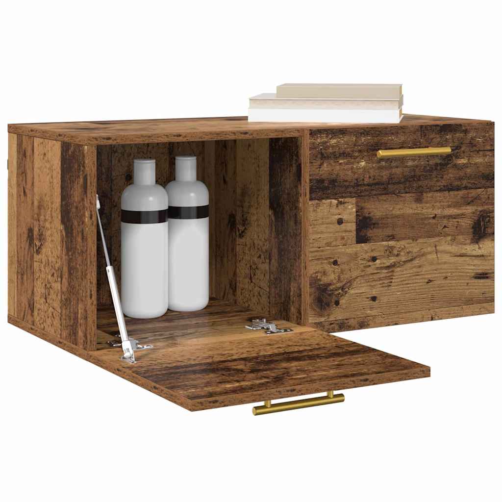 vidaXL Wall Cabinet 80 x 36.5 x 35 cm Engineered Wood Old wood 3