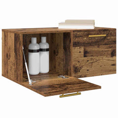vidaXL Wall Cabinet 80 x 36.5 x 35 cm Engineered Wood Old wood 3