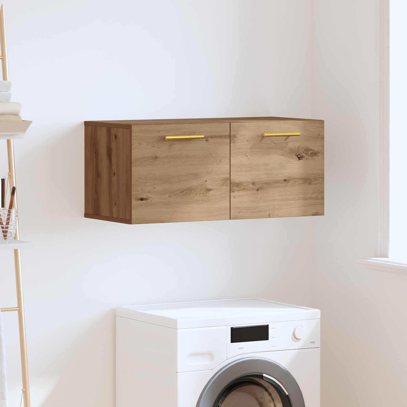 vidaXL Wall Cabinet 80 x 36.5 x 35 cm Engineered Wood Artisan oak 1