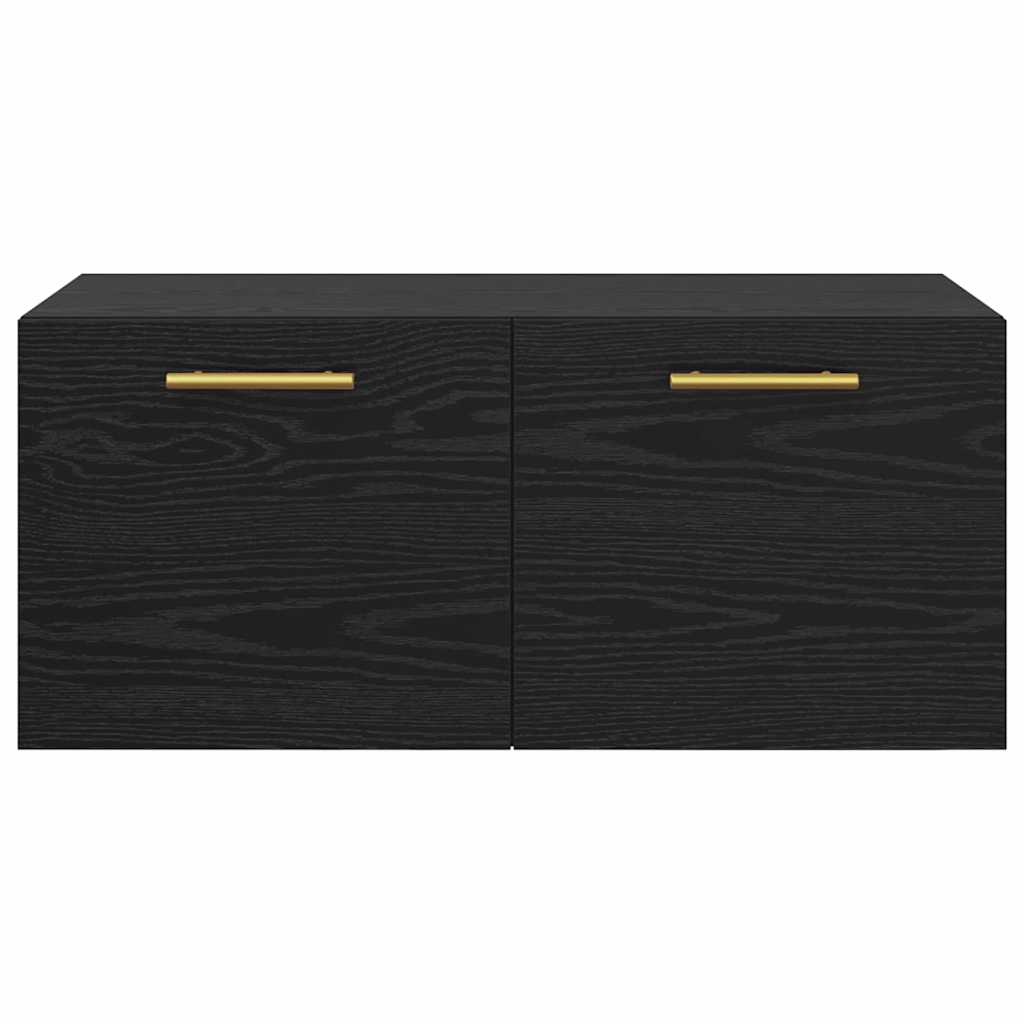 vidaXL Wall Cabinet 80 x 36.5 x 35 cm Engineered Wood Black oak 6