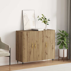 vidaXL Sideboard Artisan Oak 90 x 34 x 80 cm Engineered Wood 1