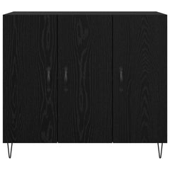 vidaXL Sideboard Black Oak 90 x 32.5 x 80 cm Engineered Wood 6