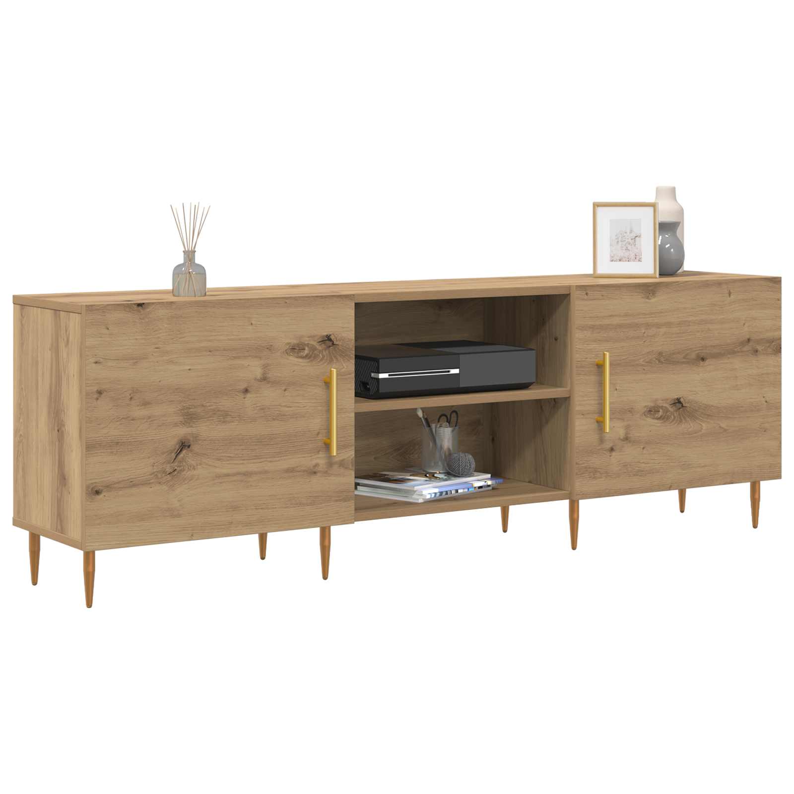 vidaXL TV Cabinet 150 x 30 x 50 cm Artisan oak Engineered wood 3