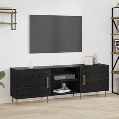 vidaXL TV Cabinet 150 x 30 x 50 cm Black oak Engineered wood 1