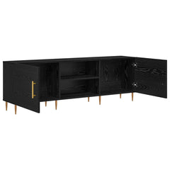 vidaXL TV Cabinet 150 x 30 x 50 cm Black oak Engineered wood 5