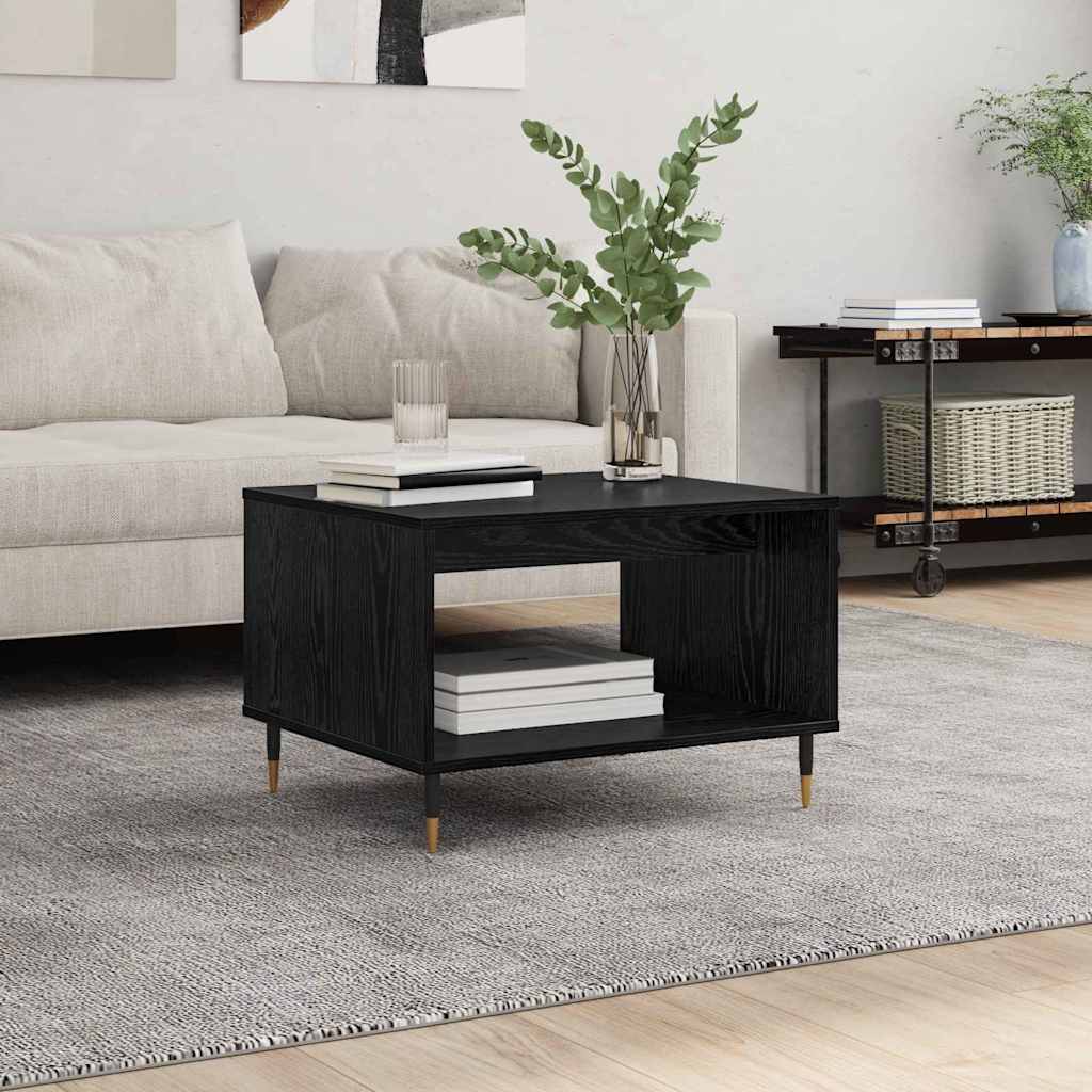 vidaXL Coffee Table Black oak 60 x 50 x 40 cm Engineered wood 1