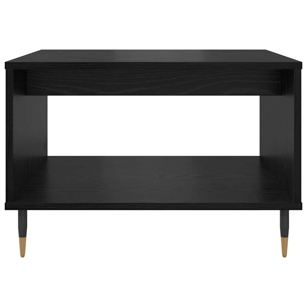 vidaXL Coffee Table Black oak 60 x 50 x 40 cm Engineered wood 5