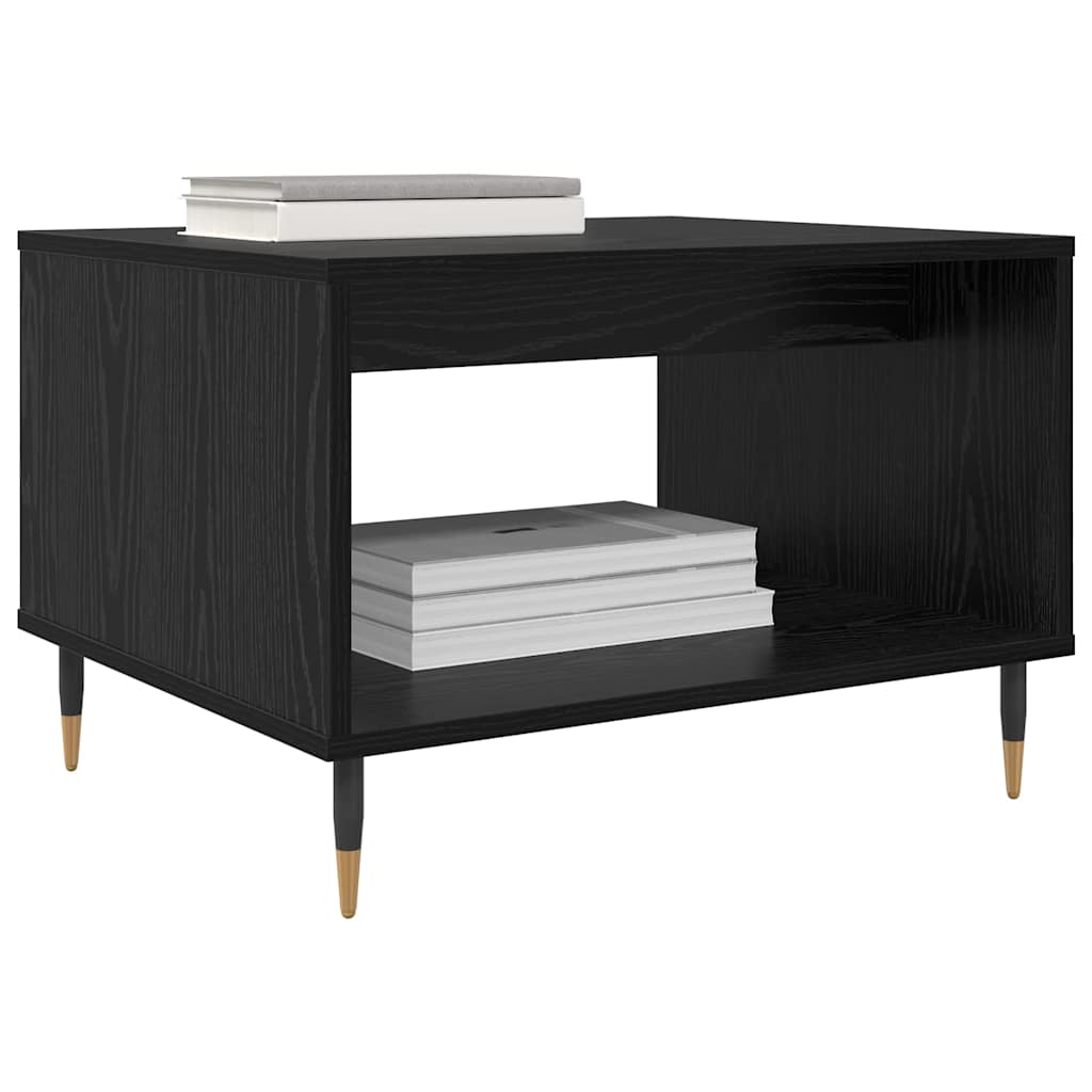 vidaXL Coffee Table Black oak 60 x 50 x 40 cm Engineered wood 3
