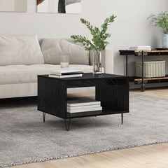 vidaXL Coffee Table Black oak 60 x 50 x 40 cm Engineered wood 1