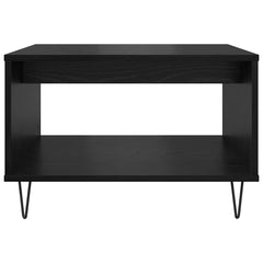 vidaXL Coffee Table Black oak 60 x 50 x 40 cm Engineered wood 5